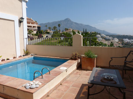 terrace with private pool